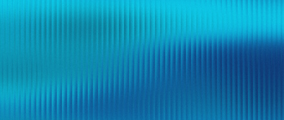 Fototapeta premium Cyan, blue, and teal vintage aesthetic mesh reflecting off vertical ribbed flutes, for wide digital landing pages.