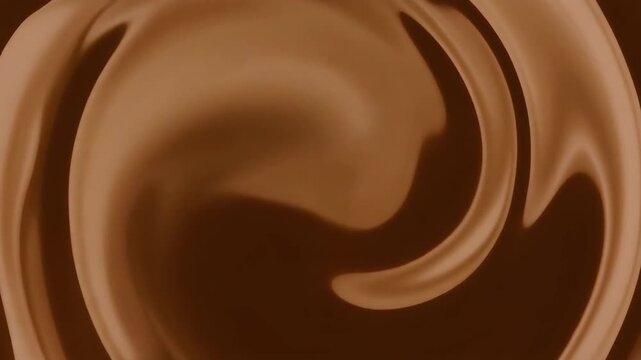 Smooth swirling chocolate texture background.