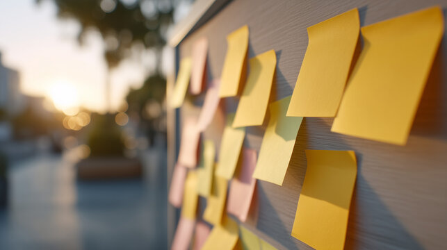 Bulletin board covered with sticky notes showing technical skills needed beside a column of skills founder has, technical co-founder gap analysis, startup team planning, CTO requirement mapping, non