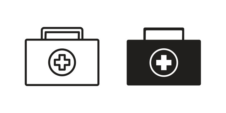 First aid kit icon for web and mobile app. Vector icons