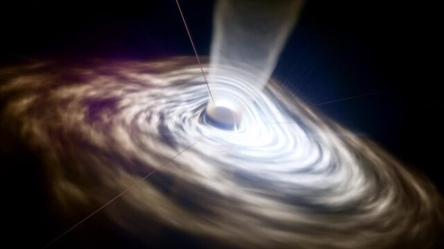 Super Massive Black Hole in Space 