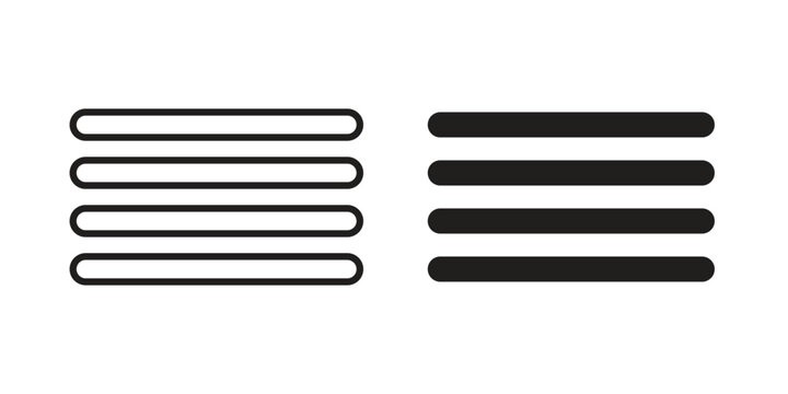 Menu icon for web and mobile app. Vector icons