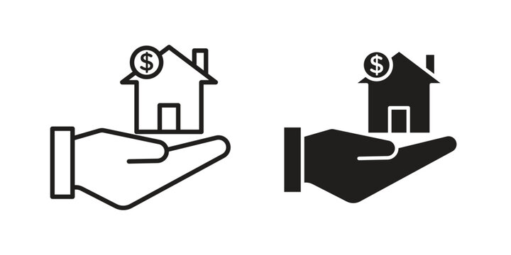 Mortgage Icon for web and mobile app. Vector icons