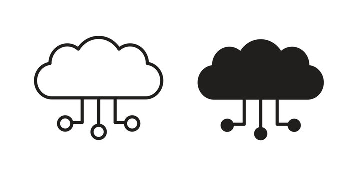 Network cloud icon for web and mobile app. Vector icons