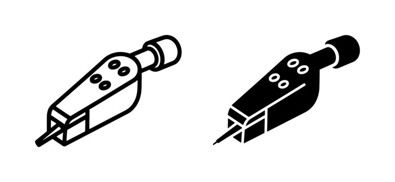 Isometric Turntable Cartridge Stylus Icon Set