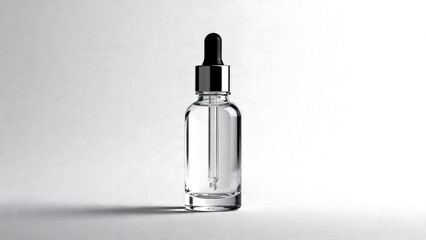 Naklejka premium Luxury Glass Dropper Bottle Isolated on Soft Neutral Background