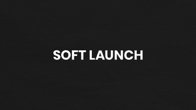 Soft Launch Vintage Text Animation 4K Pre Release Background for Beta Testing Campaigns and Early Product Introduction