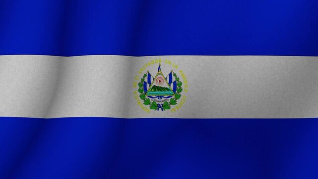 The flag of El Salvador. The flag of El Salvador in 3d format. 1080p HD animation for presentation