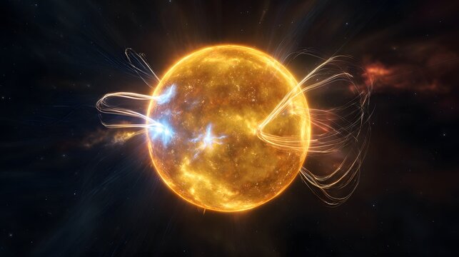 Cosmic magnetar glows a breathtaking portrait of stellar energy and magnetic fields