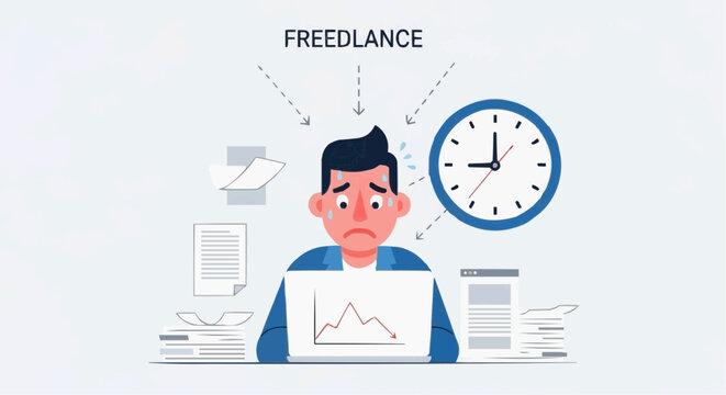 businessman with clock anf dispoint 