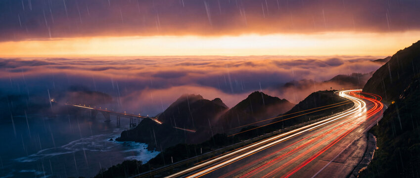 Bridge Through Stormlight &mdash; Cinematic Coastal Motion
