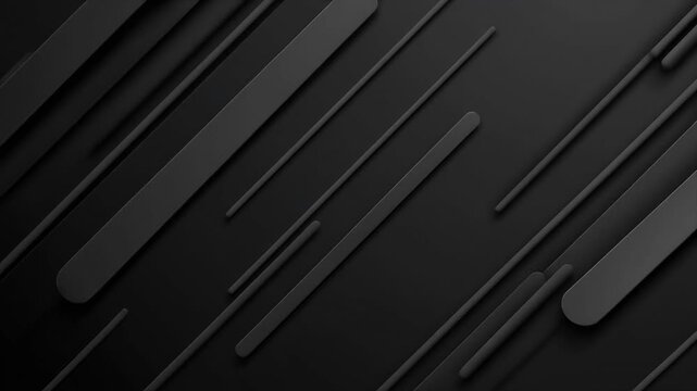 Minimal Black Background with Floating Diagonal Lines or Stripes &ndash; Subtle Motion, Professional Clean Abstract Design, Modern Cinematic Visual Loop