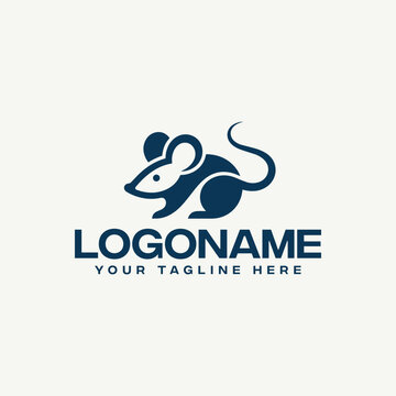 Mouse Logo Design Template Vector.