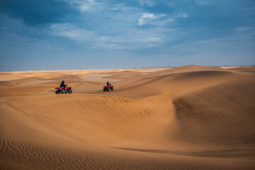 Quad biking in the desert near Swakopmund in Namibia © Yann