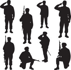 Obraz premium Soldier silhouettes