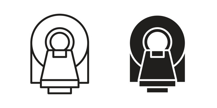 Tomography icon symbol vector elements for infographic web. EPS10