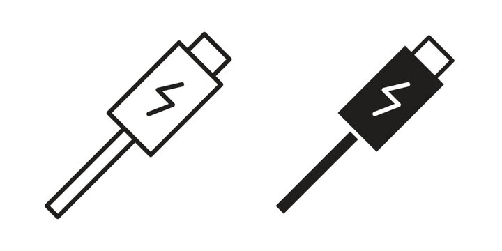 USB type c icon symbol vector elements for infographic web. EPS10