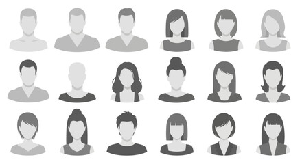 Obraz premium Diverse group of people icons.