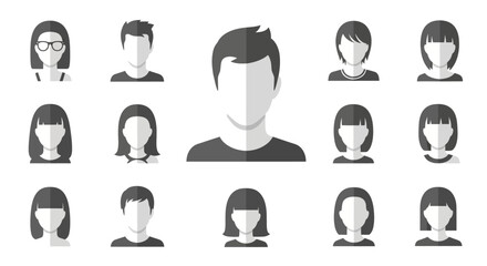 Obraz premium Diverse group of people icons.