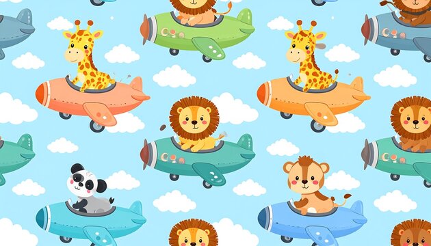 Animal planes pattern.