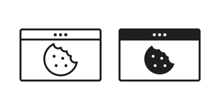 web Cookies icon symbol vector elements for infographic web. EPS10