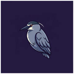 Obraz premium Illustration of a gray bird.
