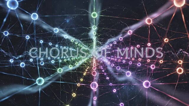 Abstract digital network representing a chorus of minds