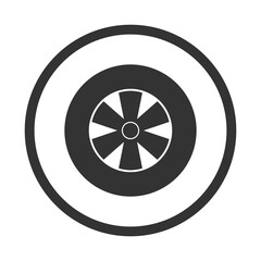 Fototapeta premium Tyre wheel icon isolated on transparent background
