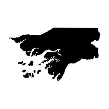 Guinea-Bissau country map silhouette vector illustration