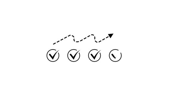 Marking checklist Concept of task tracking, project development, management workflow, and monitoring ongoing business . 4k video animation video ...