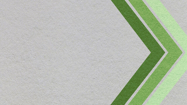 Light gray paper texture background with green, olive chevron corner stripes and copy space for banner, presentation, template
