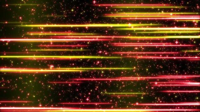 左から右へ流れていくスピードライン（赤とオレンジ）（ループ）	