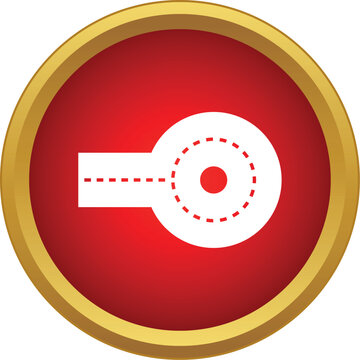 Dead end road symbol showing a cul de sac street layout