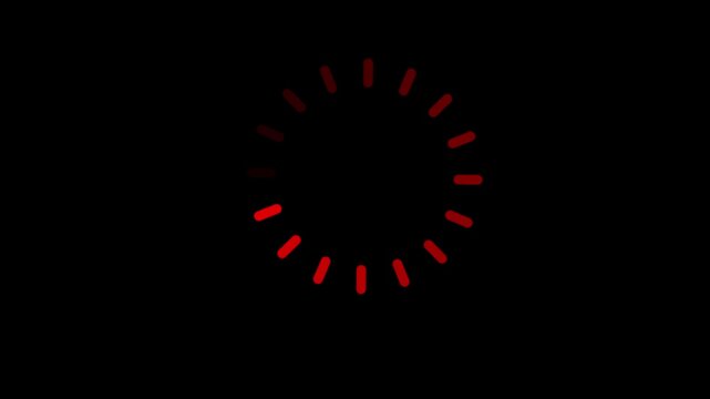 Animated circular loading mark with white background and no background.Motion Graphic 4k animation video.