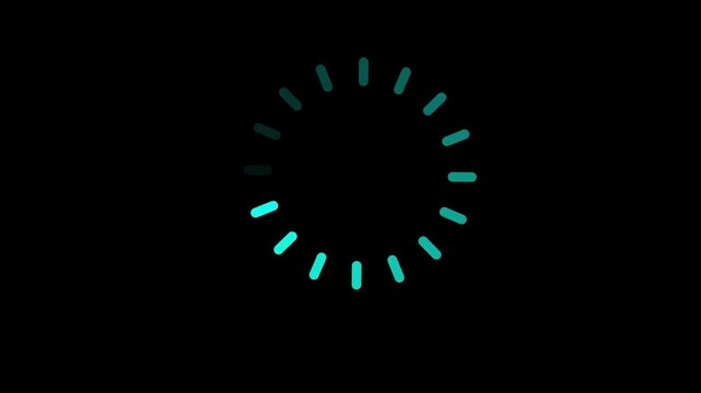 Animated circular loading mark with white background and no background.Motion Graphic 4k animation video.