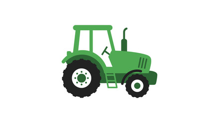 Obraz premium Green tractor illustration isolated on white background for agriculture