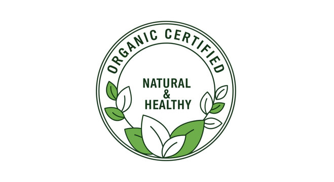 Organic Certified Natural Healthy Logo.
