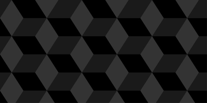 Cubic wall texture pattern. seamless cube grid hexagon technology background. Geometric pattern illustration mosaic, square and triangle wallpaper.