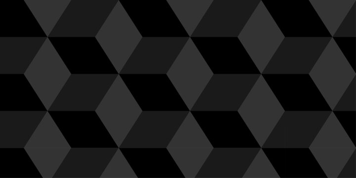 Illustration squares seamless geometric pattern with cubic shapes. Abstract geometric triangle background mosaic wallpaper.