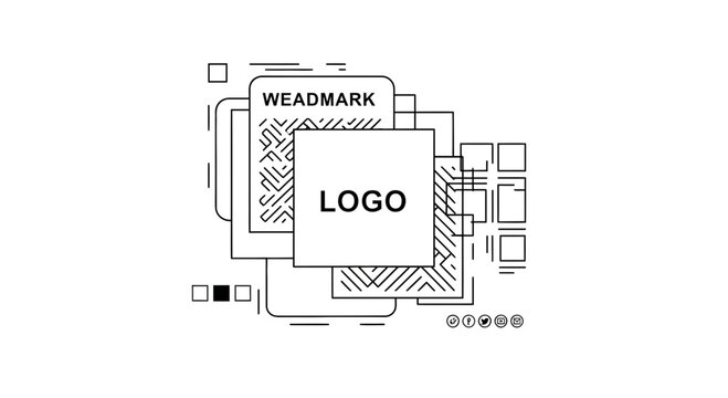 Logo template, branding guidelines, vector graphics, watermark, label design