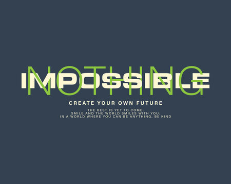 Christianity streetwear design Inspiring Typography Design Featuring the Word Impossible.