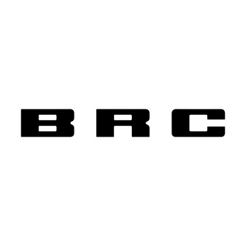 Black BRC letter logo on white background