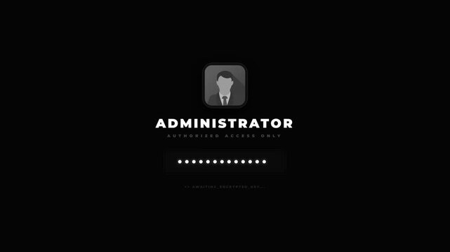 Administrator Login Access Granted Animation
