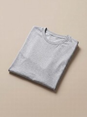 Fototapeta premium A folded T-Shirt lies on a surface