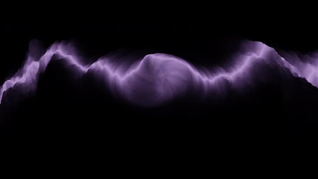 Glowing purple plasma wave ripples across a deep black background, creating a futuristic energy flow and electric light effect for sci fi, tech, and VFX projects