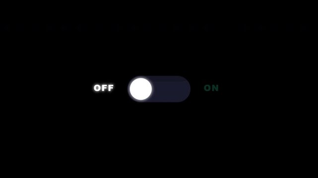 Toggle switch off position, suitable for concept of technology off, power saving, or turning off devices in web design projects.