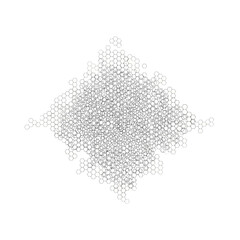 Gray metallic beads cluster together. © Robidubillah
