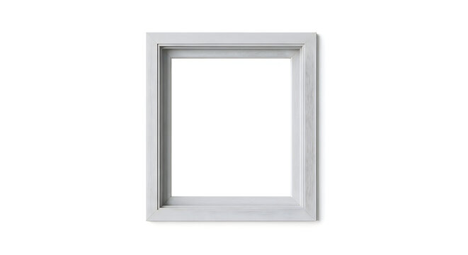 Ornate white decorative picture frame with decorative embellished detailed interior decoration