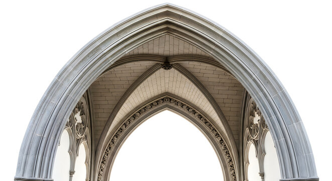 Gothic arched ceiling with ribbed vaults architecture medieval historic building interior
