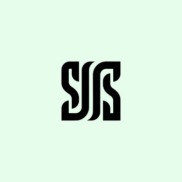 Modern Abstract Monogram SJS Logo Design.